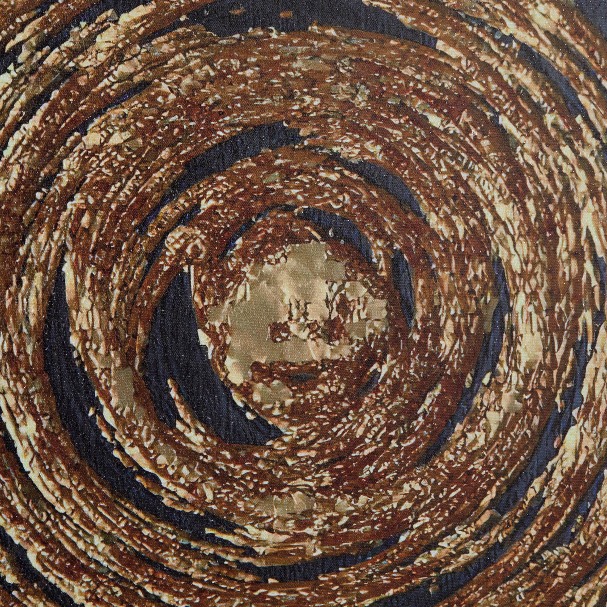 CosmoLiving by Cosmopolitan Gold Porcelain Swirl Starburst Framed Wall Art with Gold Aluminum Frame Set of 2 32", 32"